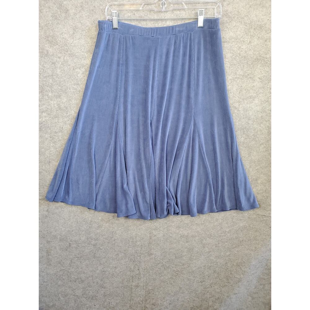Chico's Women's Size 2-Large Blue Travelers Midi Skirt